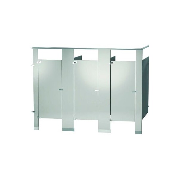Bradley Powder Coated Steel 108" Wide Complete 3 In-Corner Compartments, Warm Gray - IC33660-WGR IC33660-WGR - main